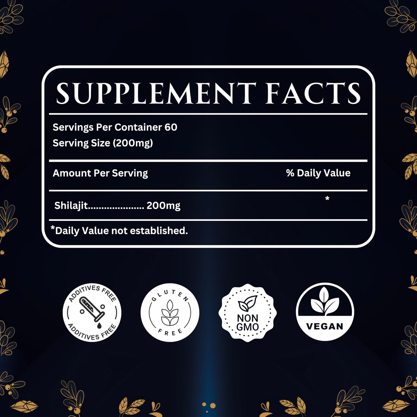 Super Natural Goods Pure Shilajit Resin Dry Drops Tablets 60 Count