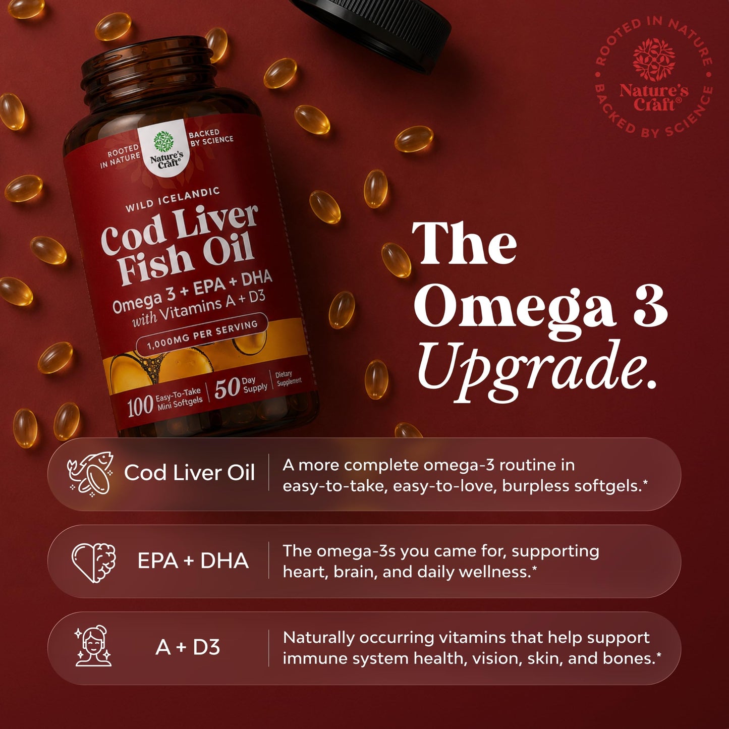 Natures Craft Cod Liver Oil Softgel 100 Softgels
