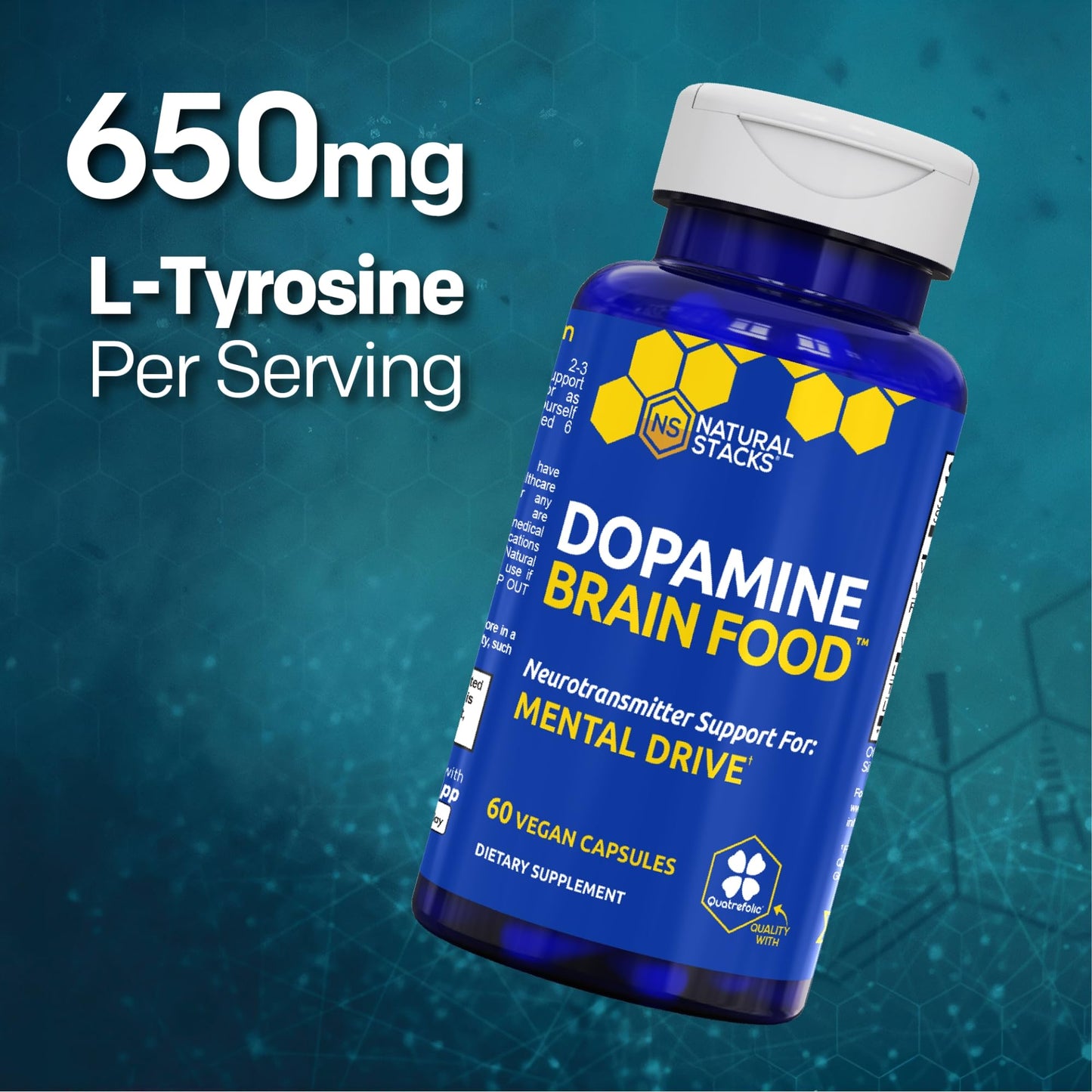 NATURAL STACKS Dopamine & Acetylcholine Brain Food Bundle 60 Capsules
