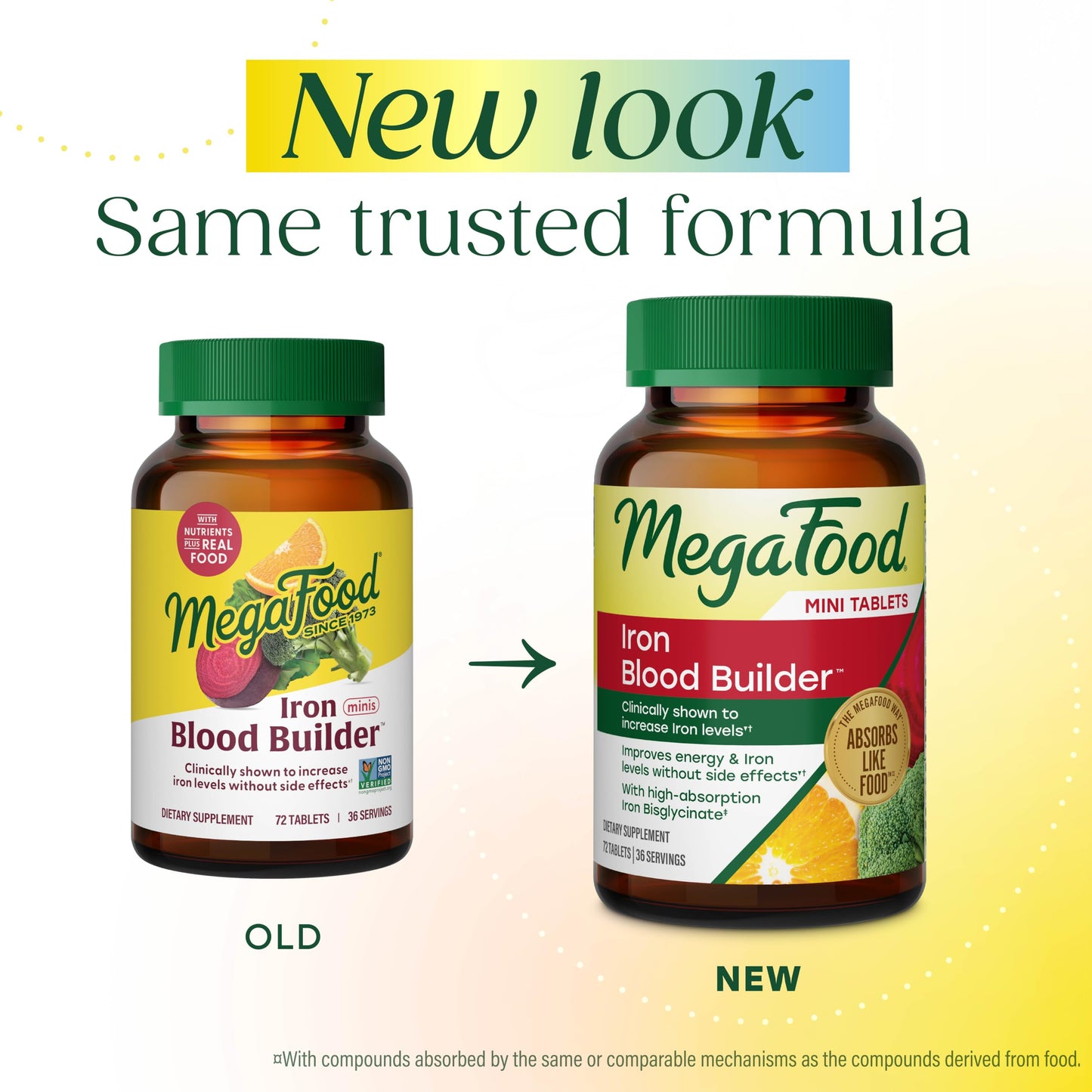 MegaFood Blood Builder Iron Supplement 72 Tablets