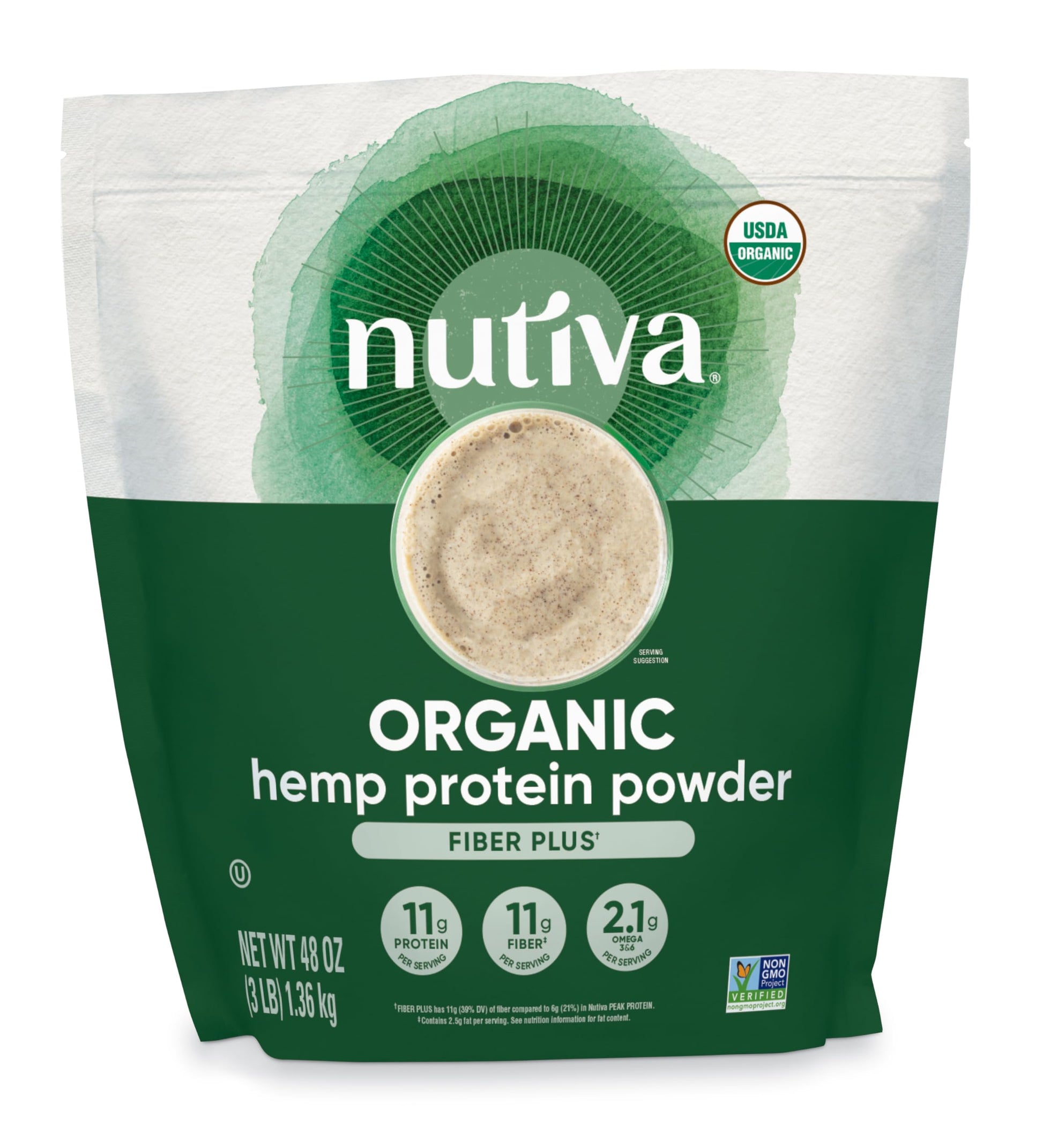 Nutiva Hemp Protein Powder, 3 Pound, 48 Servings