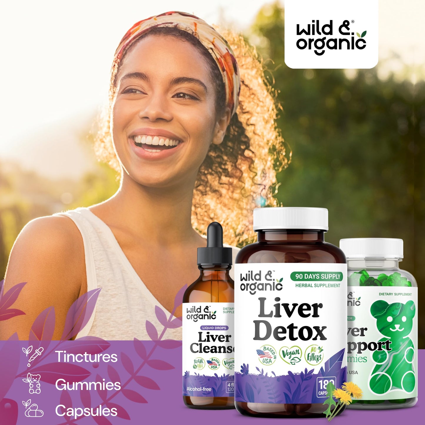 Wild & Organic Liver Detox Capsules - 180 Capsules