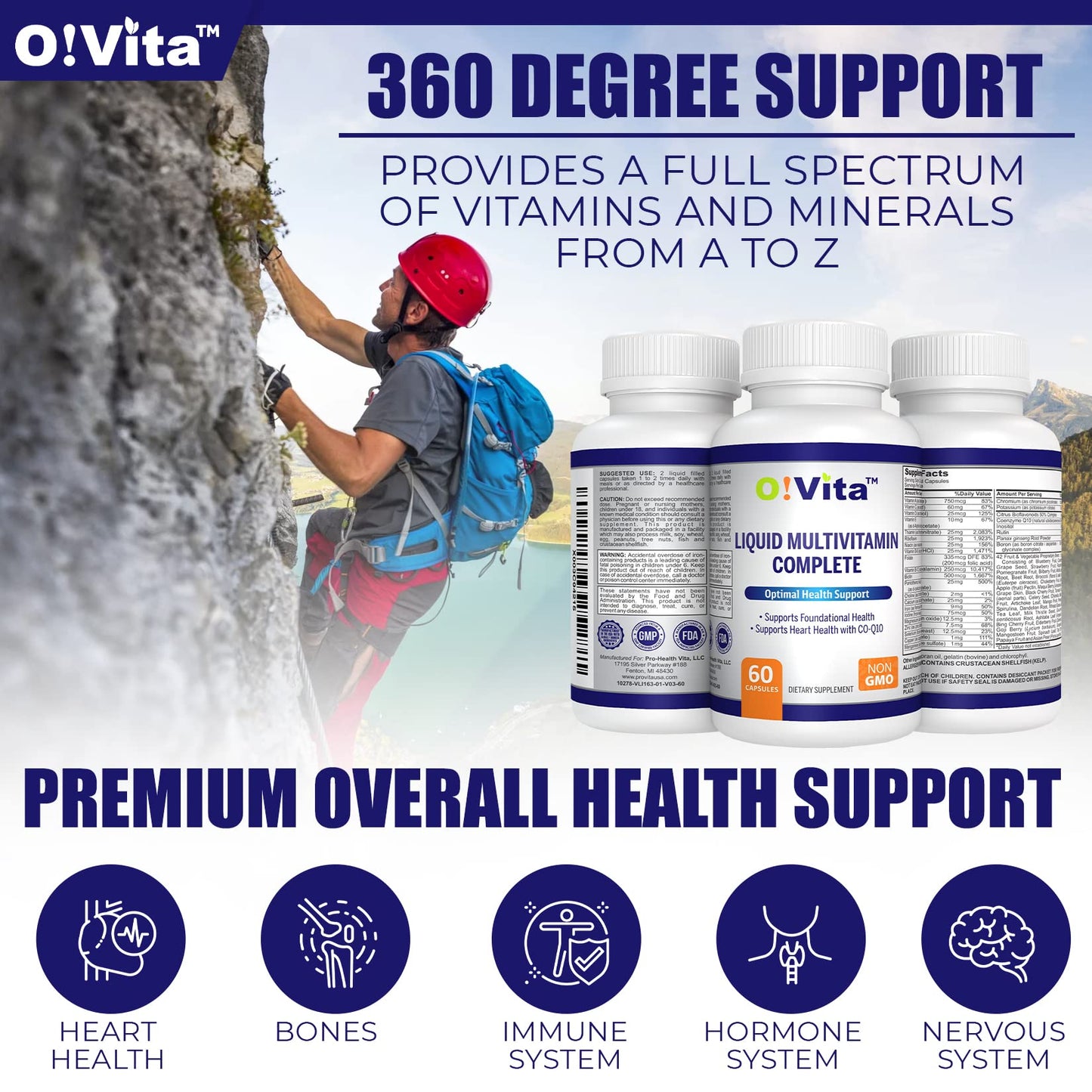 O!VITA Liquid Multivitamin Complete Capsule, 60 Count