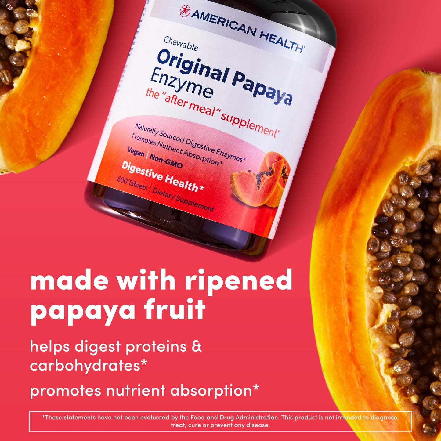 American Health Papaya Enzyme Chewables, 250 Count