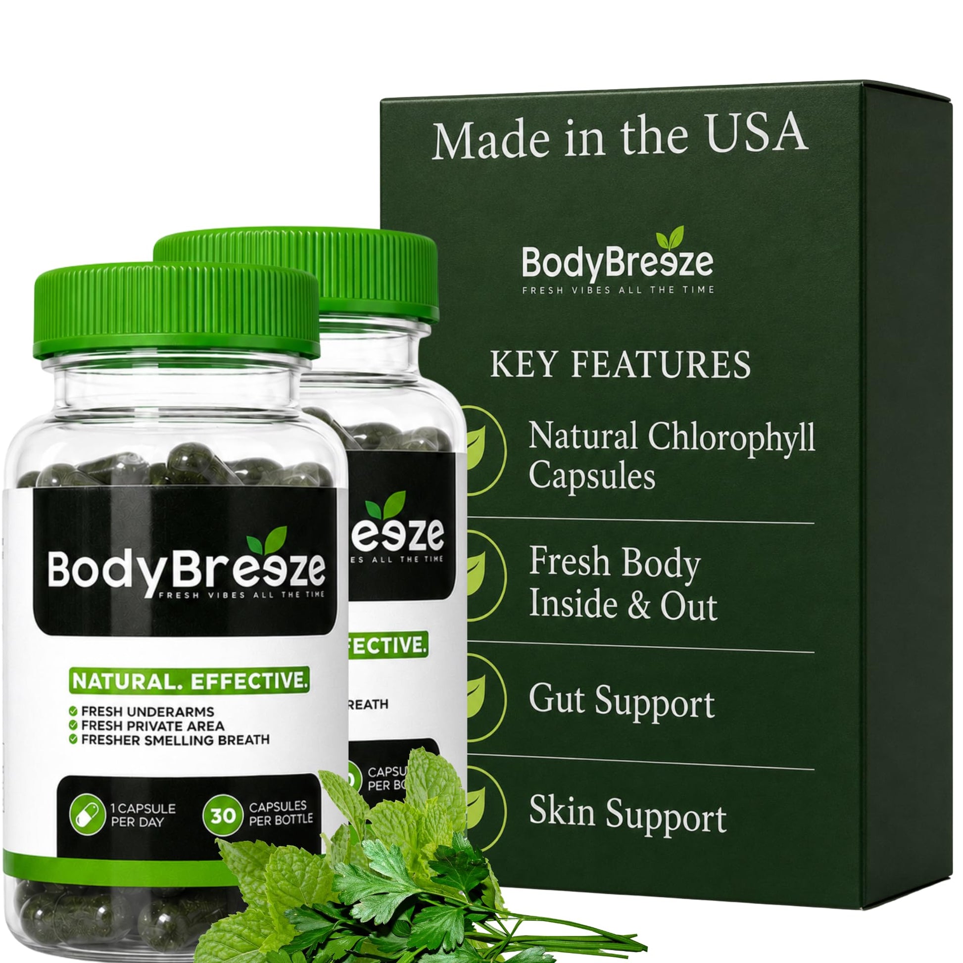 BodyBreeze Internal Deodorant Supplement 60 Capsules
