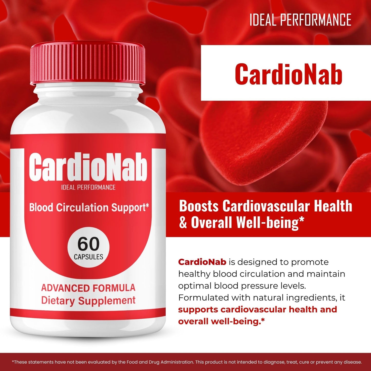 IDEAL PERFORMANCE CardioNab Blood Support Capsules 120 Count