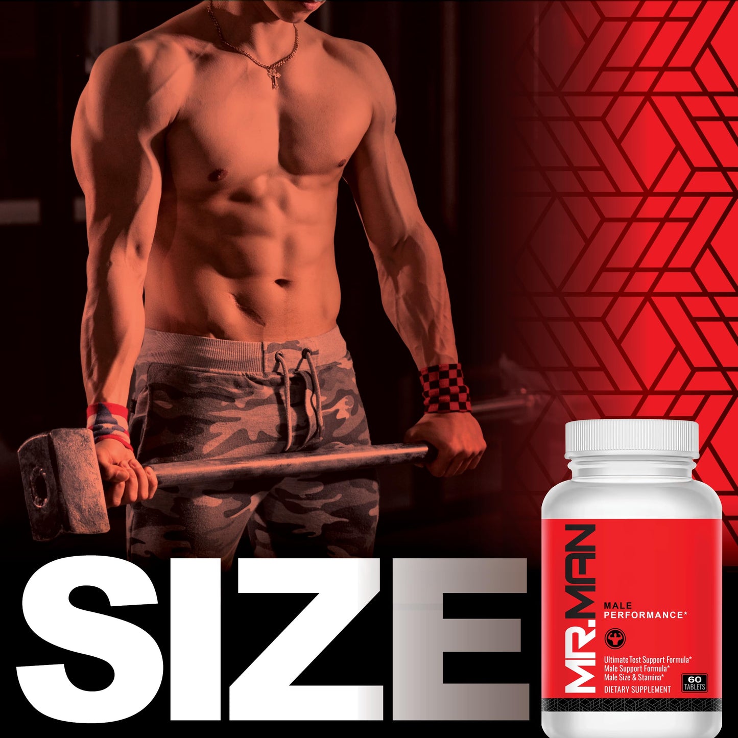 XENXNUTRA LABS Mr Man Male Performance and Enlargement Pills, 60 Tablets