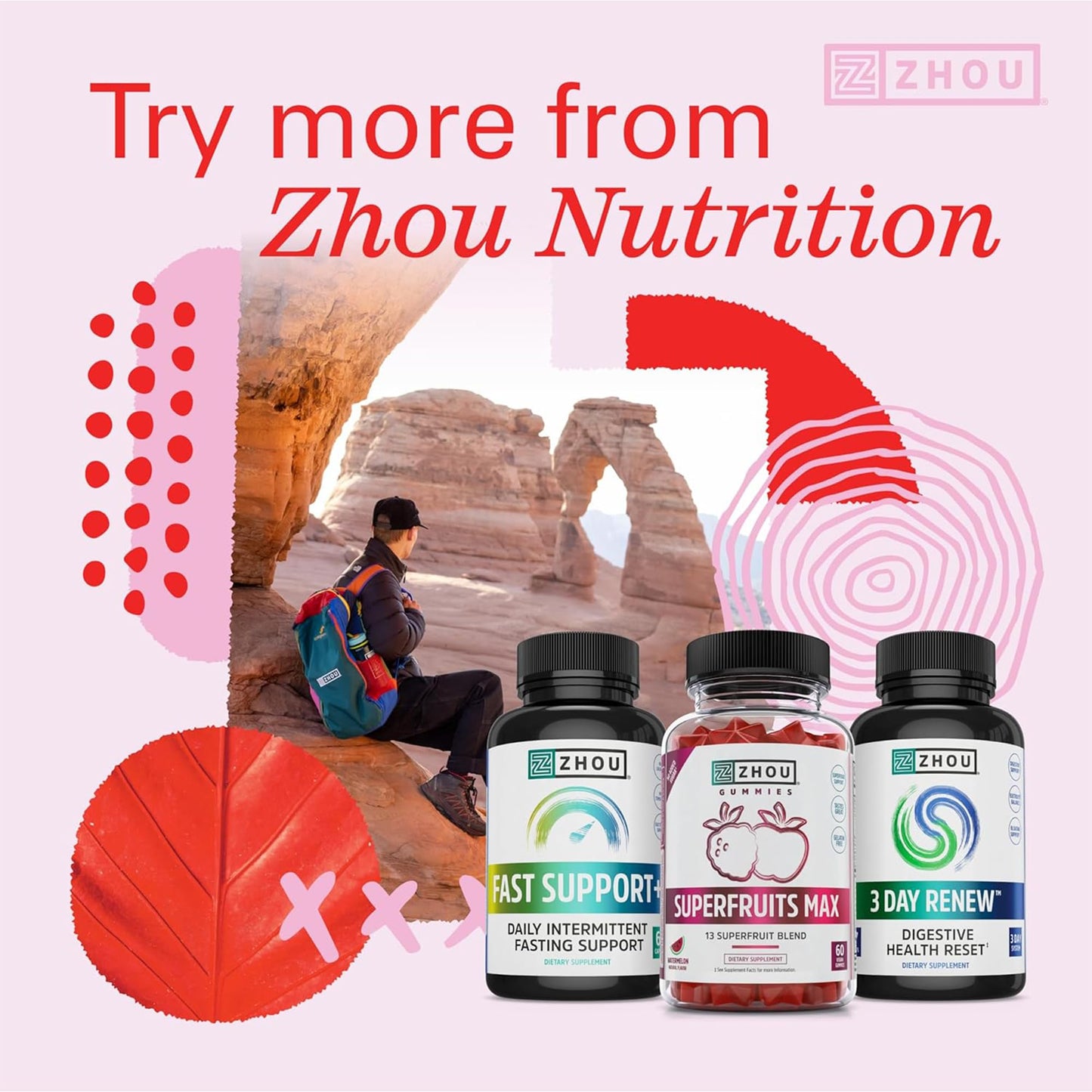 ZHOU Vegan Multivitamin for Women & Men - Vitality Support Capsule 60
