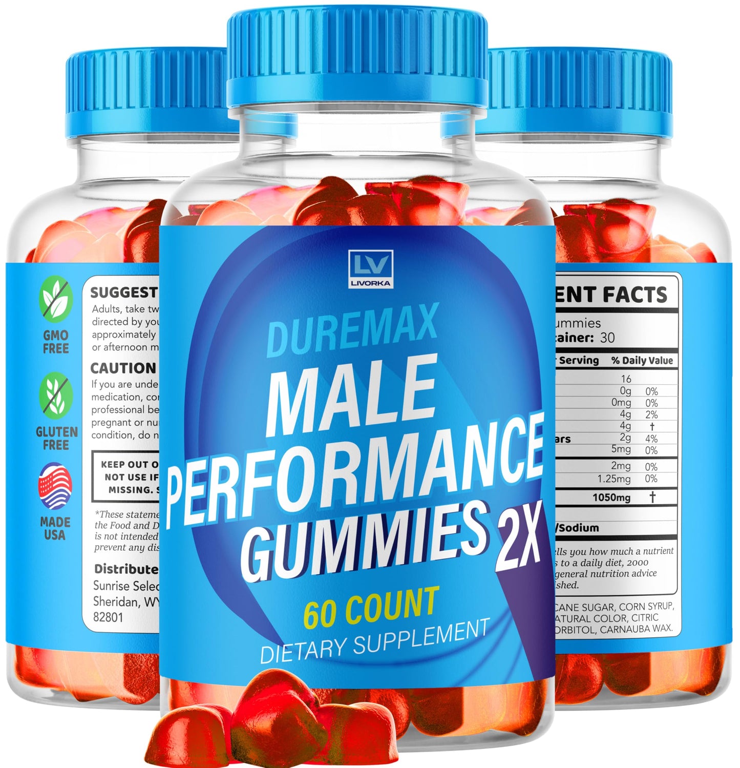 LIVORKA Duremax Max Performance Gummies 300 Gummies