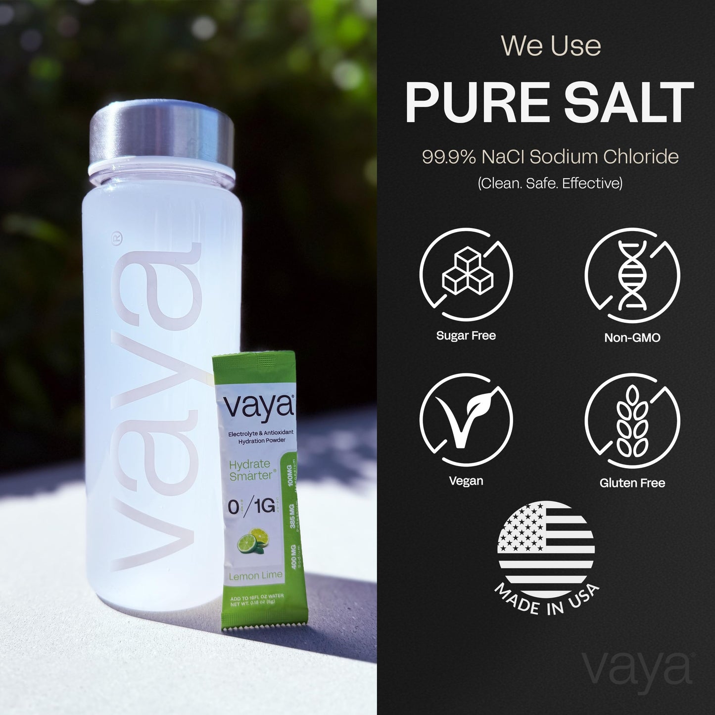 Vaya Sugar Free Electrolyte Powder Packets, 24 Pack