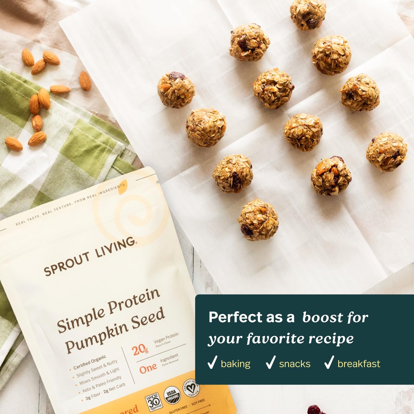Sprout Living Organic Pumpkin Seed Protein Powder, 16