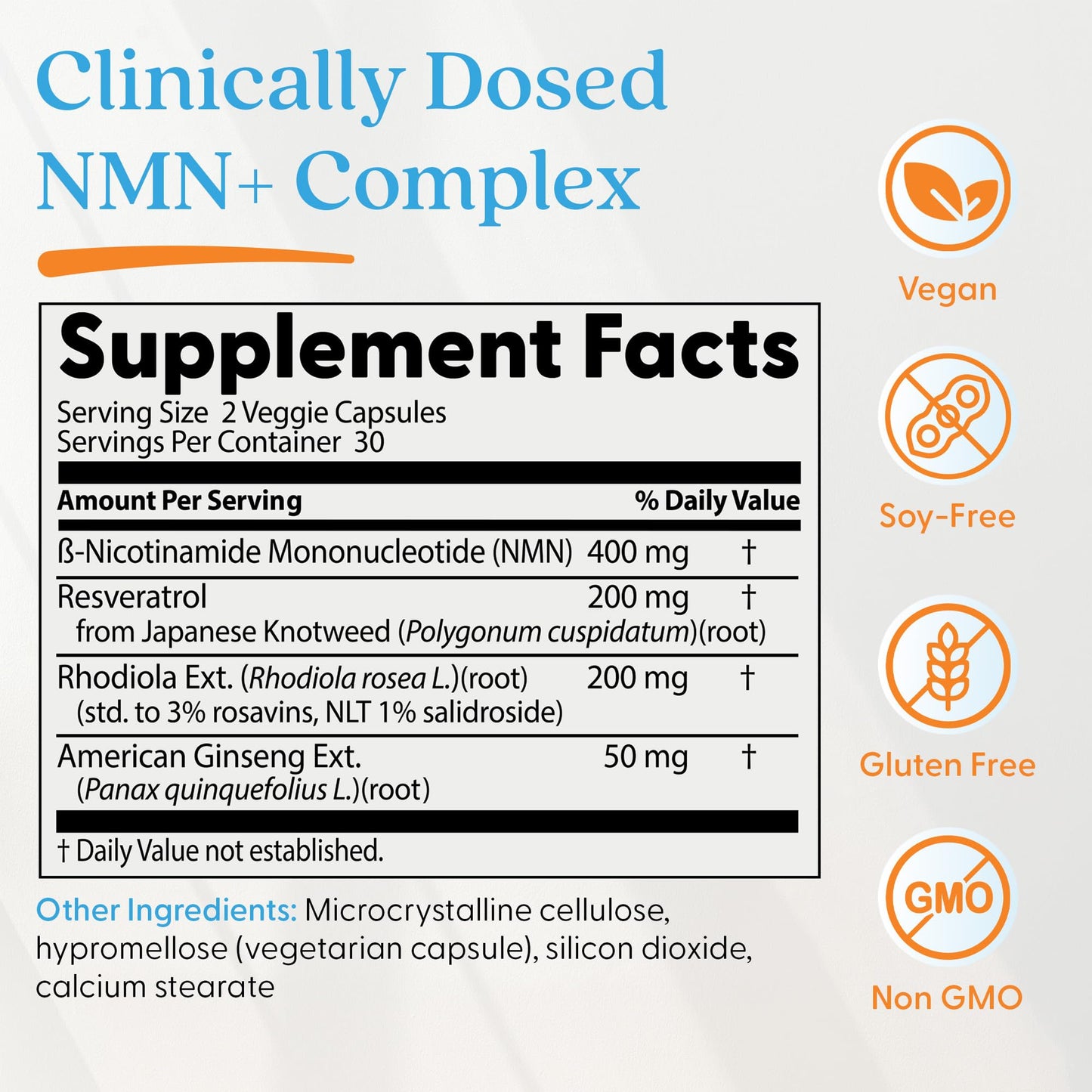 Doctor's Best NMN+ Complex Capsules, 60 Veg Caps