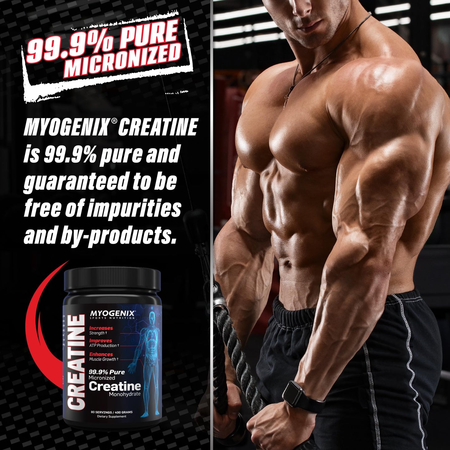 Myogenix Creatine Monohydrate Powder 14.1 oz