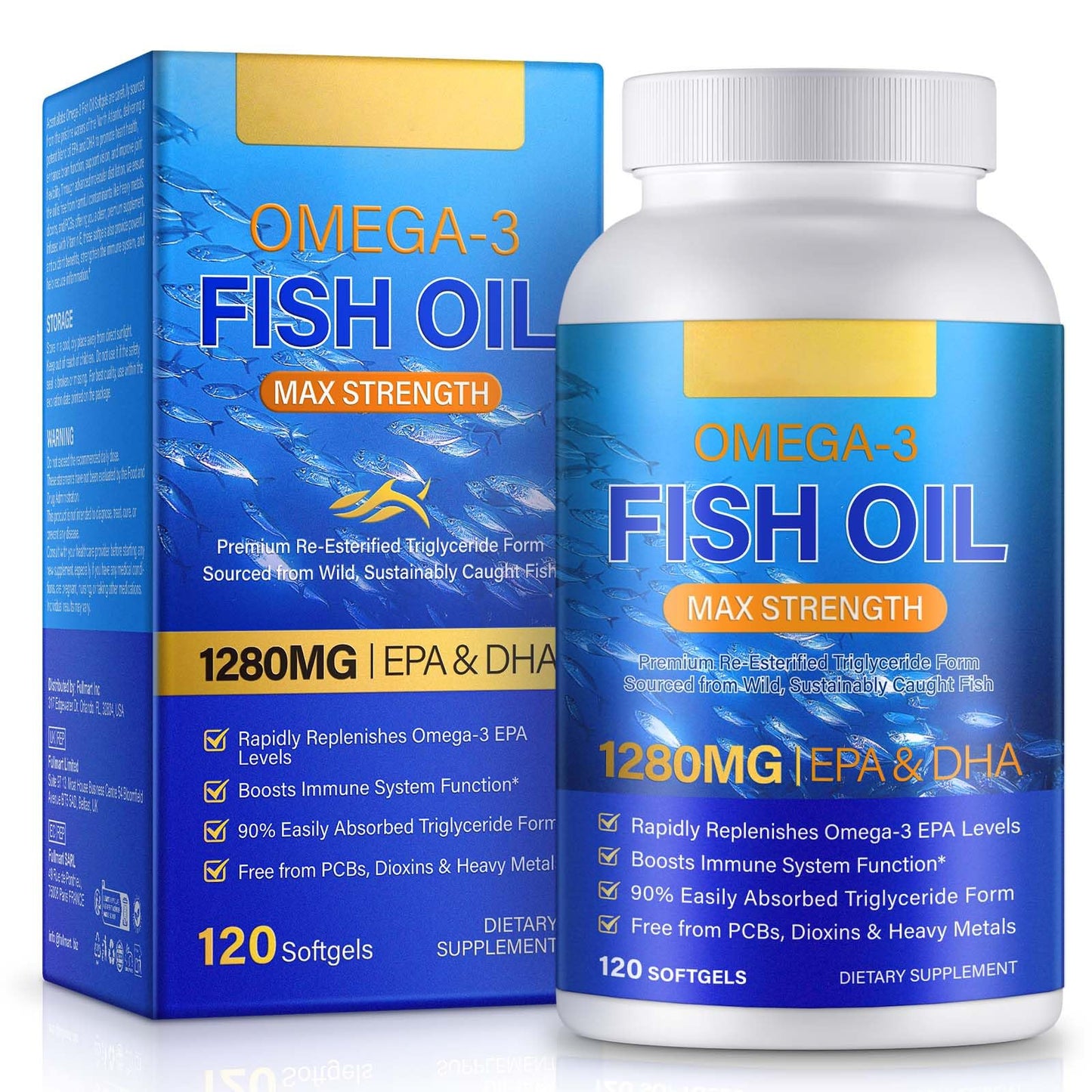 AEBEFBAW Omega 3 Fish Oil Softgels 120