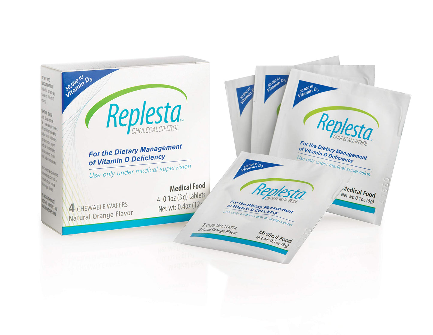 Everidis Health Sciences Replesta 50,000 IU Vitamin D3 Cholecalciferol Tablet (0.8 Count)