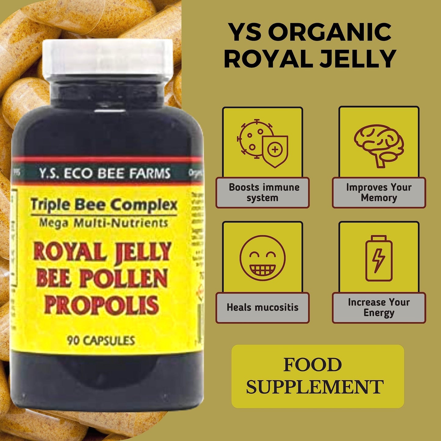 Worldwide Nutrition Triple Bee Complex Capsule 90 Count