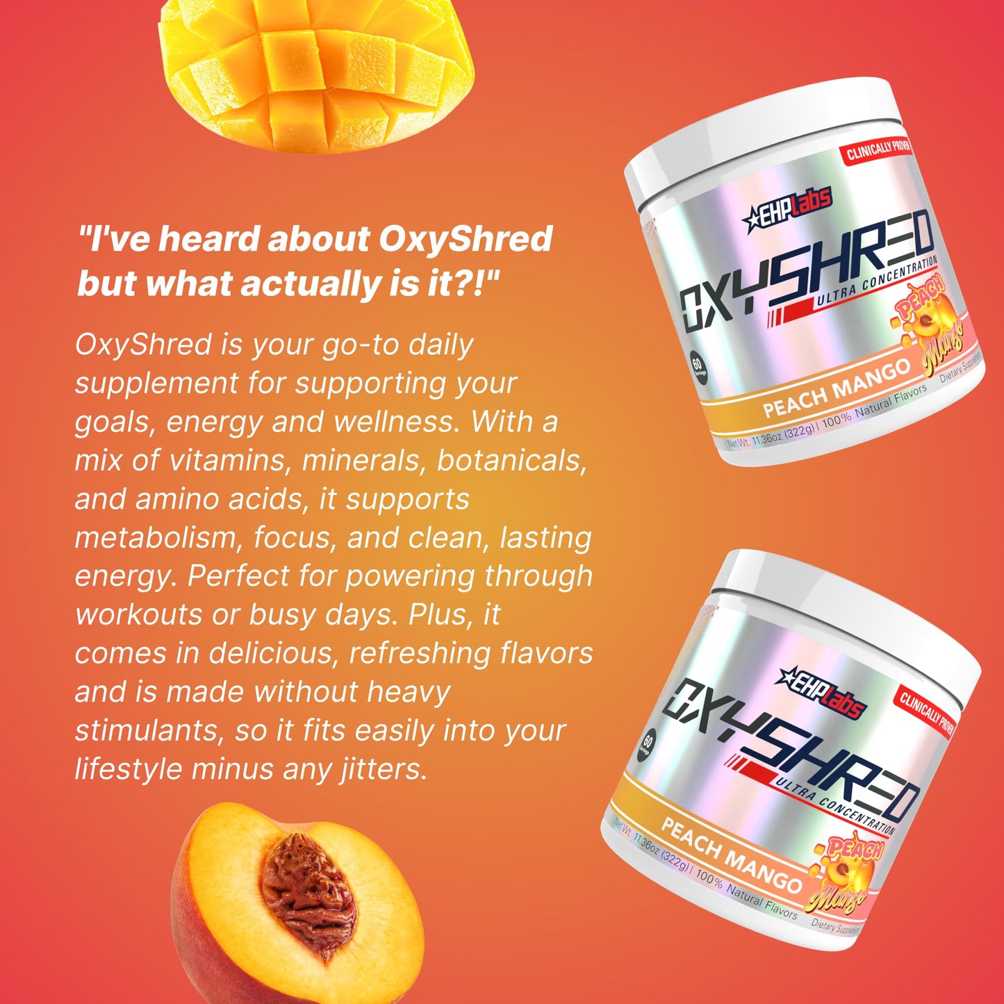 EHP Labs OxyShred Pre Workout Powder 11.36 Ounce