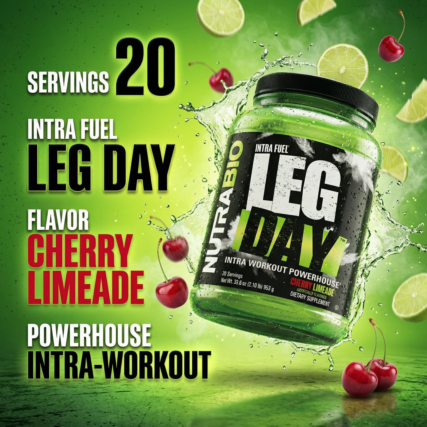 NutraBio Leg Day Intra Workout Powder 33.6