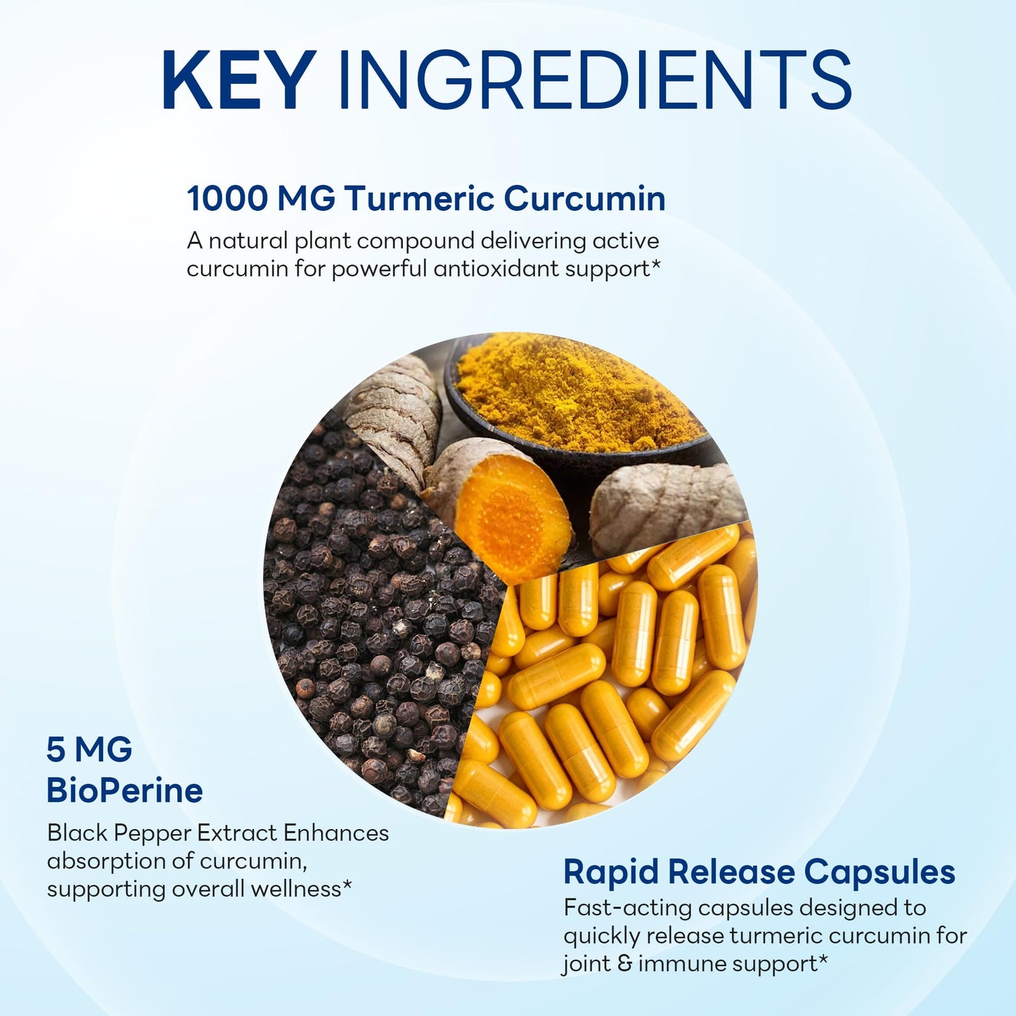 Vitamin World Turmeric Curcumin 1000mg Capsule, 60 Count