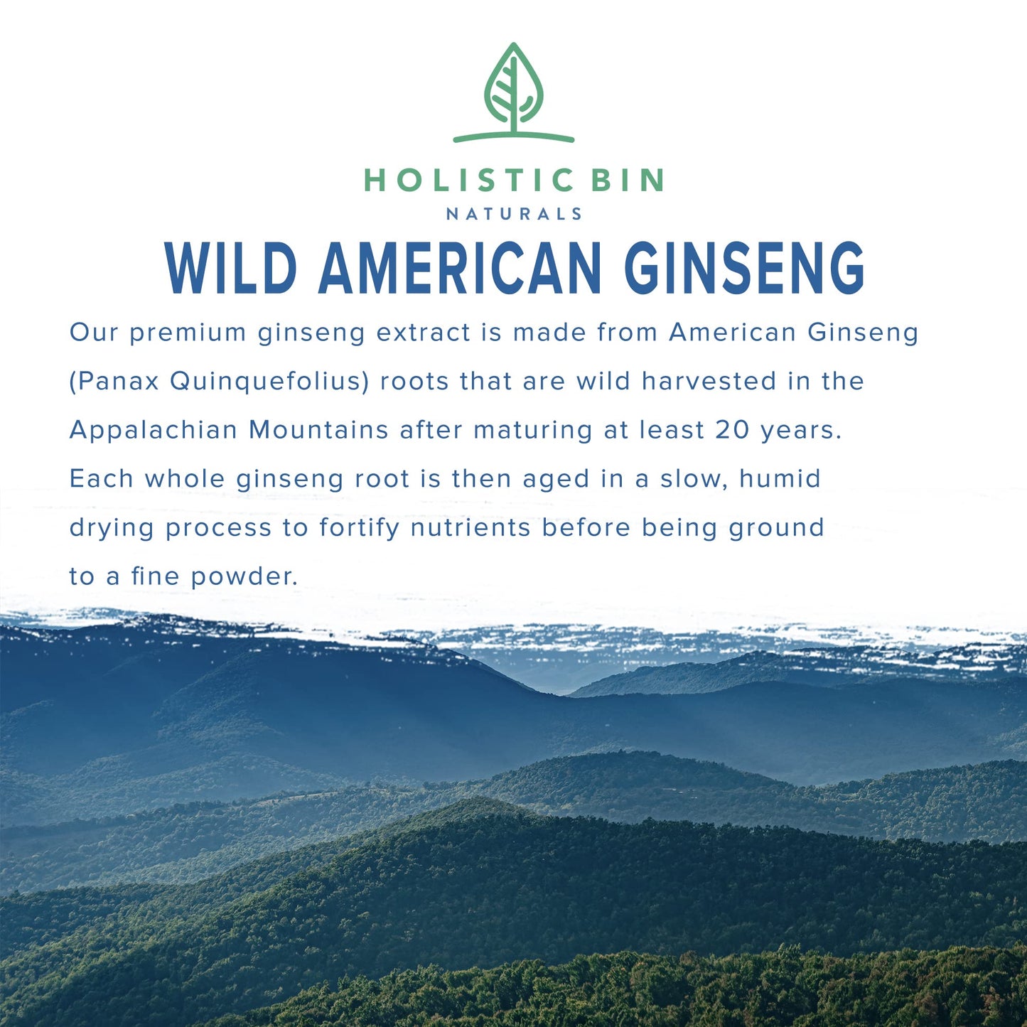 Holistic Bin Wild American Ginseng Powder, 25 Grams