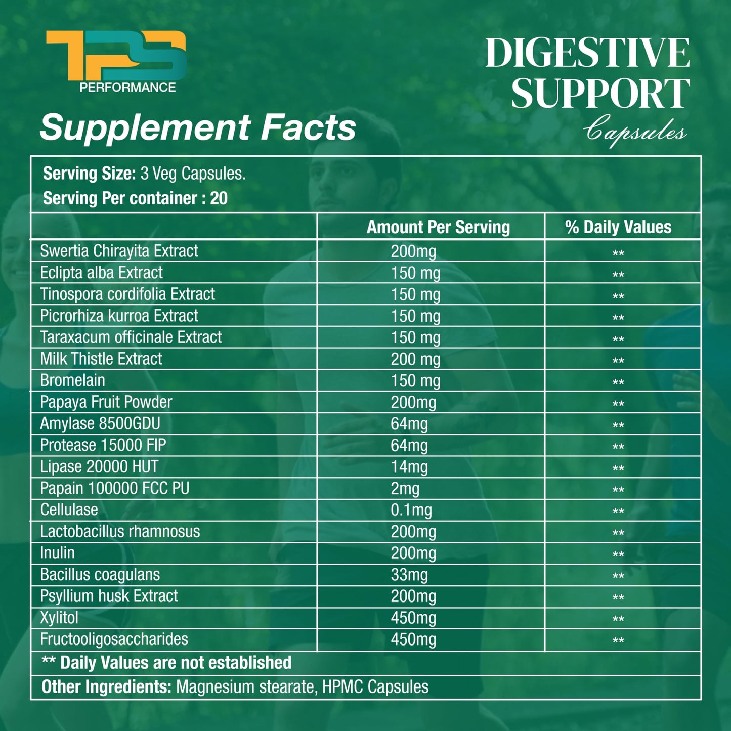 TPS PERFORMANCE Digestive Support 120 Capsules