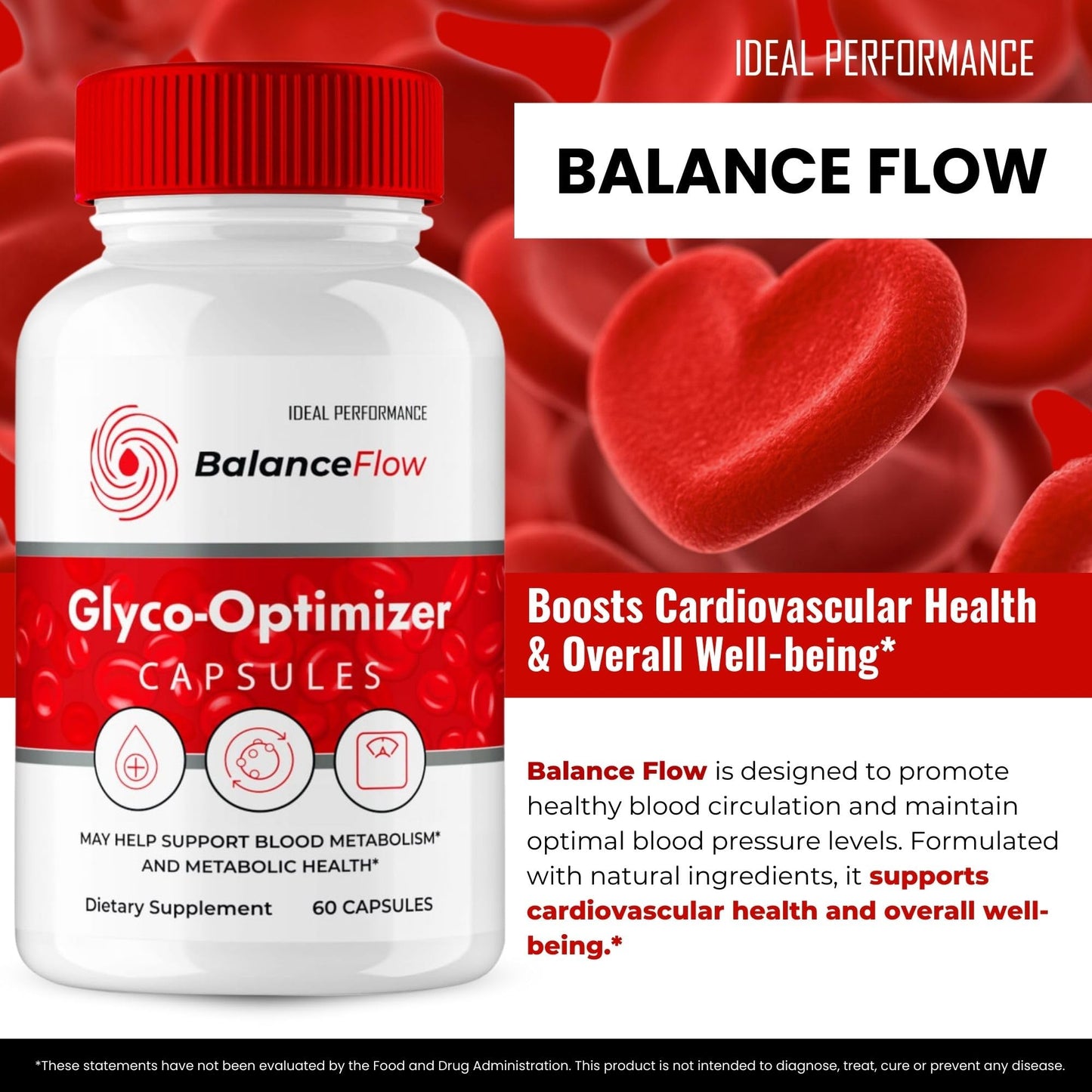 IDEAL PERFORMANCE Balance Flow Glyco Optimizer Capsules 300 Capsules