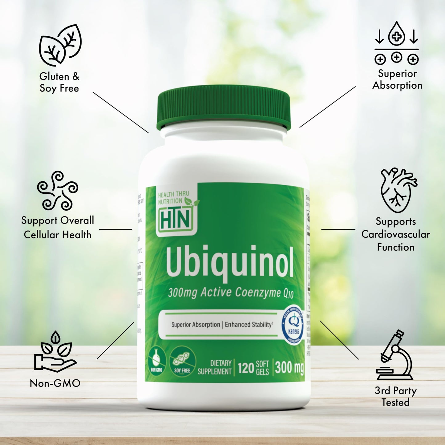 Health Thru Nutrition Ubiquinol 300mg Softgel 120