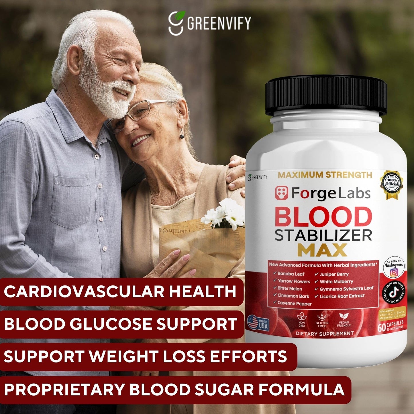 GREENVIFY ForgeLabs Blood Stabilizer Max Capsules, 60 Count