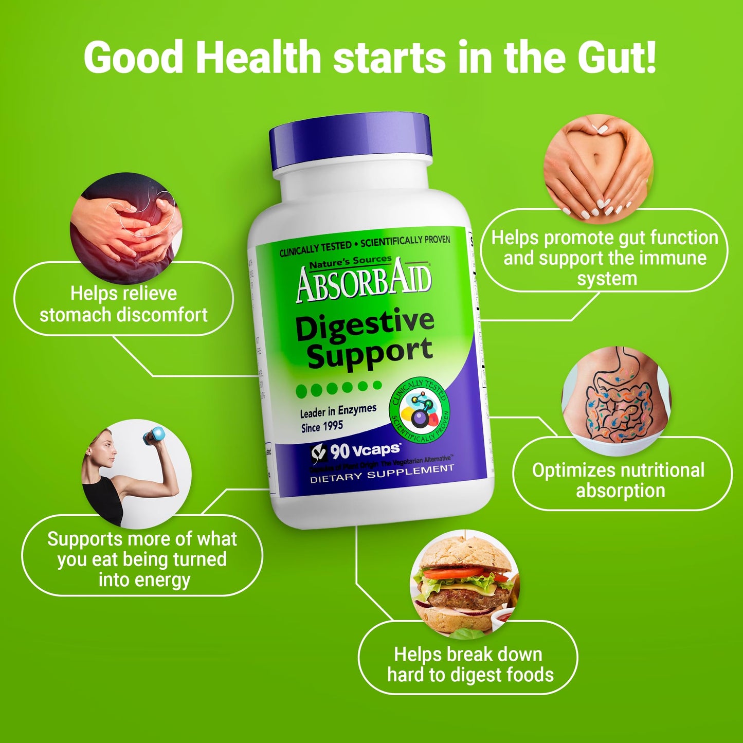 AbsorbAid Digestive Support 90 Capsules