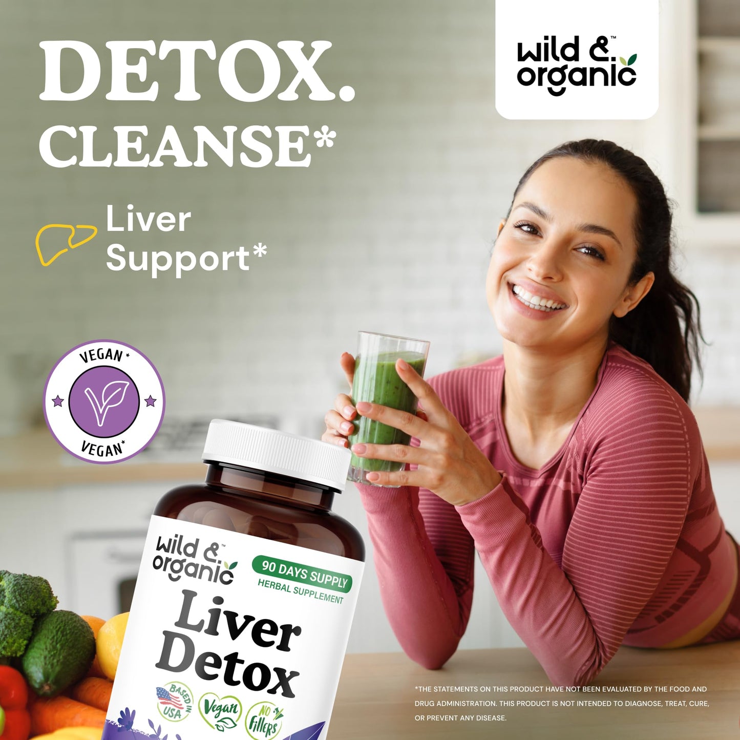 Wild & Organic Liver Detox Capsules, 180 Capsules