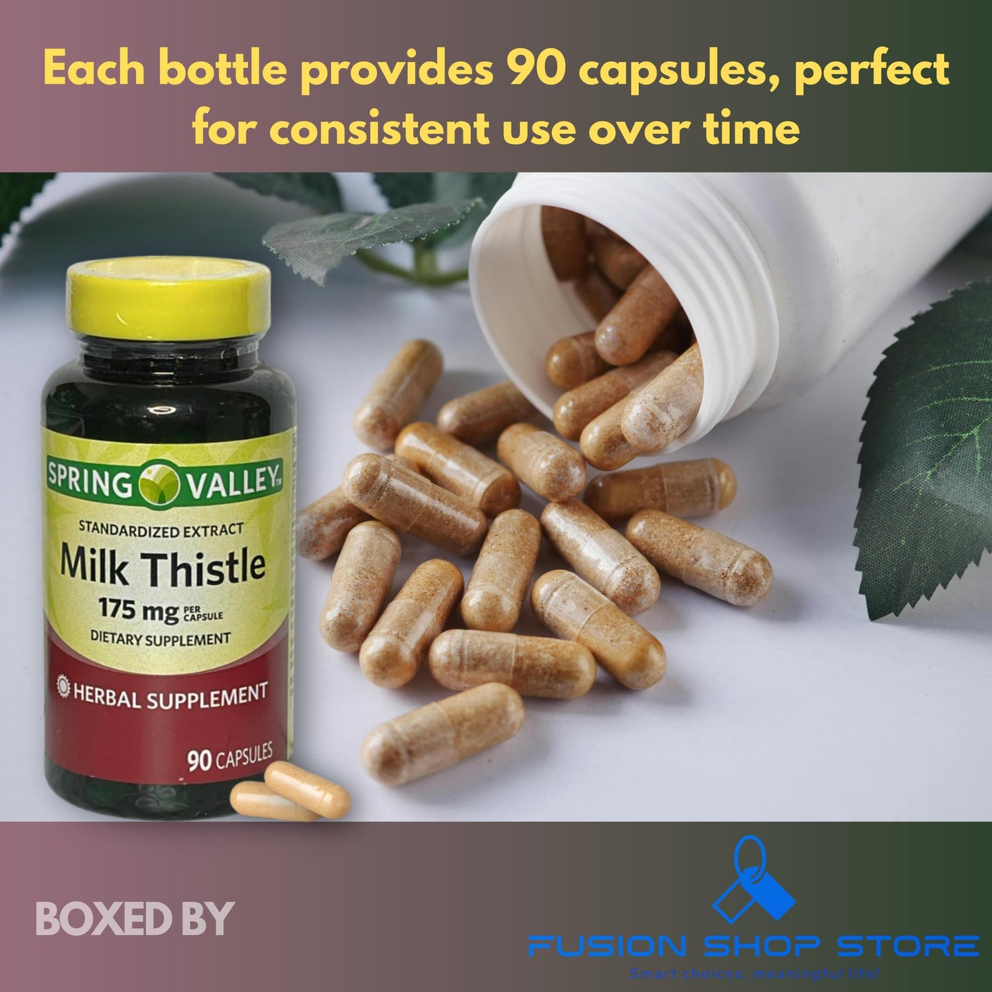 Fusion Shop Store Milk Thistle Extract 175 mg Capsule 90