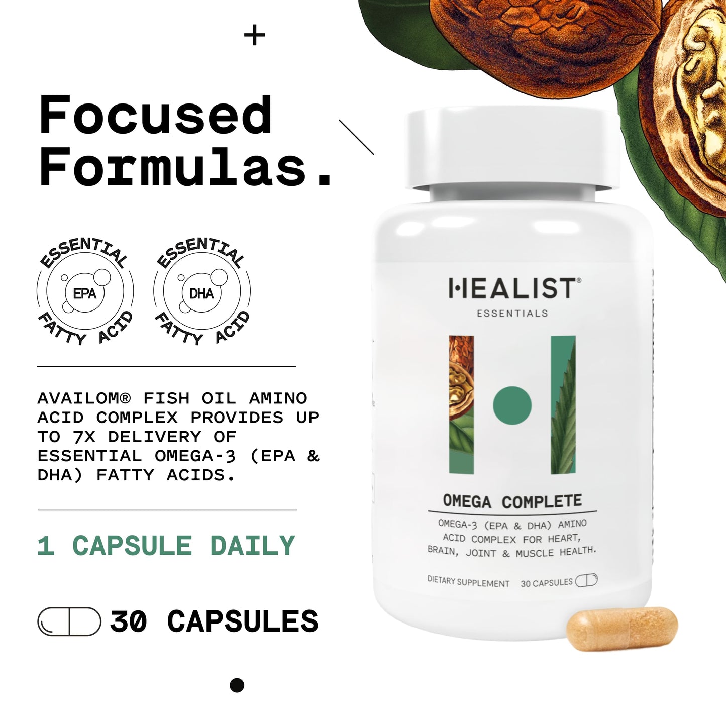 Healist Advanced Naturals Omega 3 Fish Oil Capsule 30