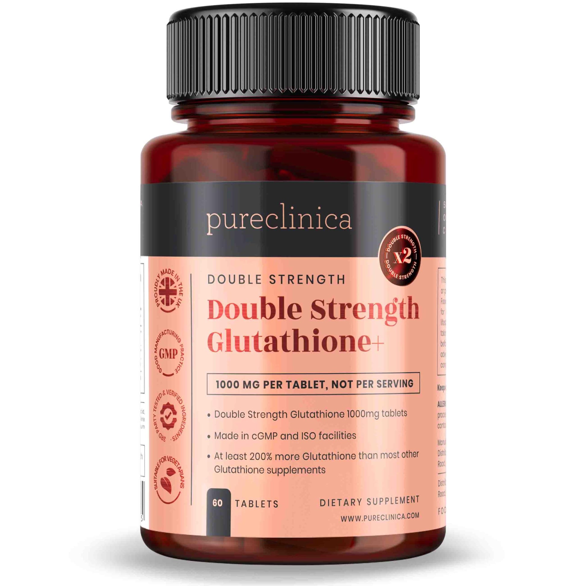 pureclinica Glutathione 1000mg Tablet 60 Count