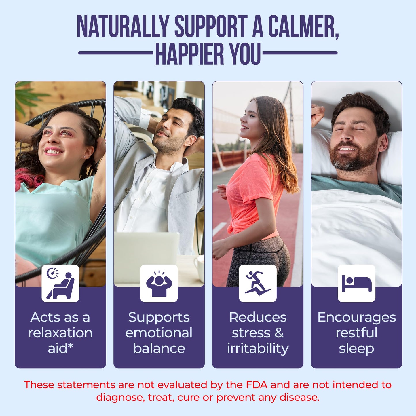 Nature's Nectar Anxiety & Stress Relief Capsules – Keep Calm with Ashwagandha, GABA, Magnesium & 5-HTP, Lemon Balm, 60 Capsules