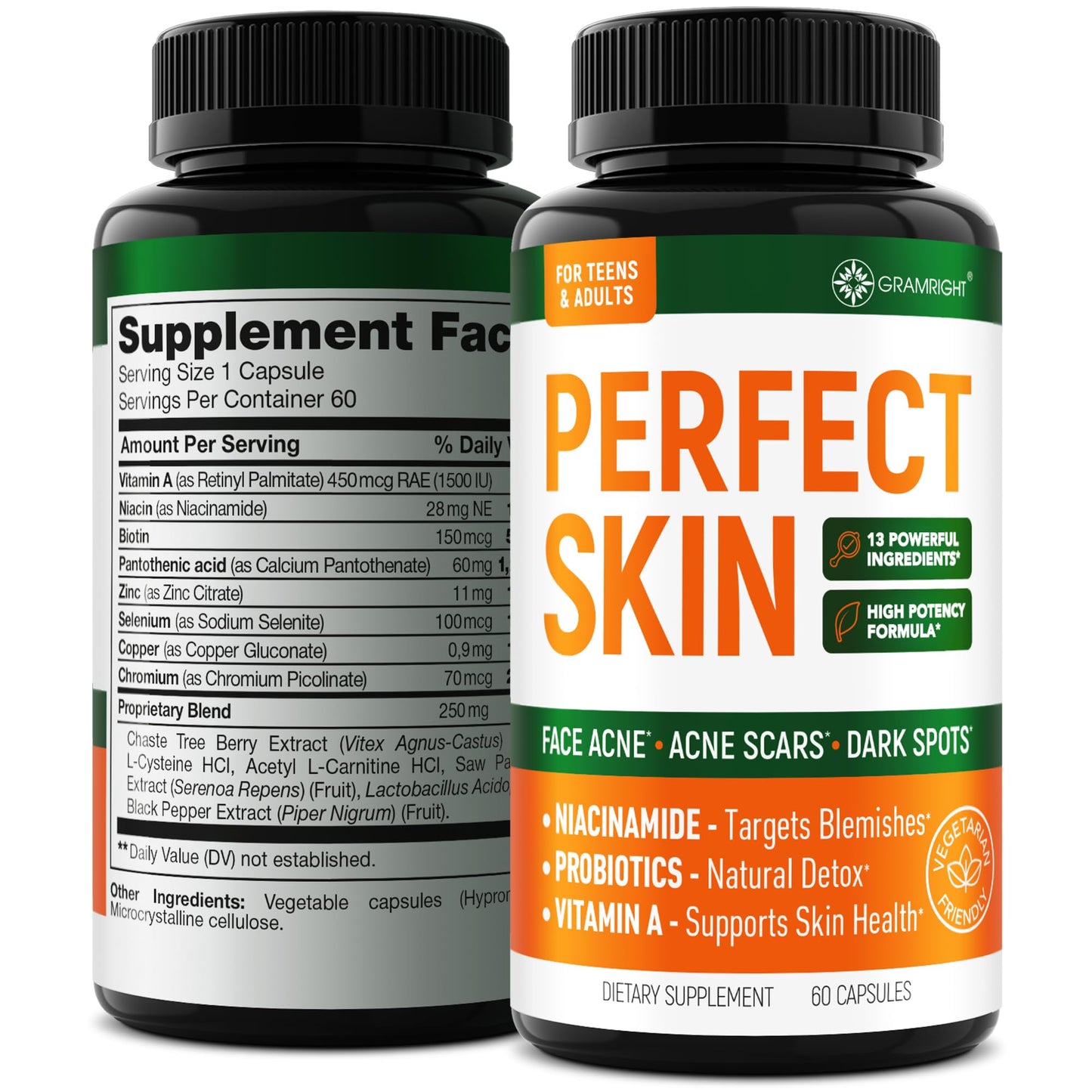 GRAMRIGHT Perfect Skin Pills Capsule 60 Count
