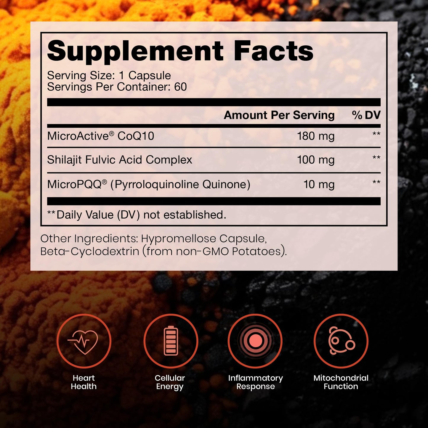 Pure Therapro Rx MicroActive CoQ10, MicroPQQ & Shilajit Capsules, 60 Count