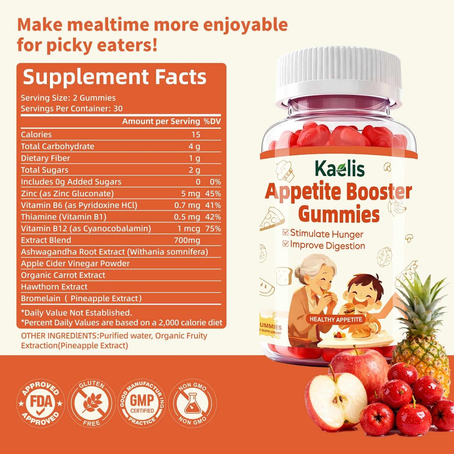 Kaelis Appetite Booster Gummies 60 Count