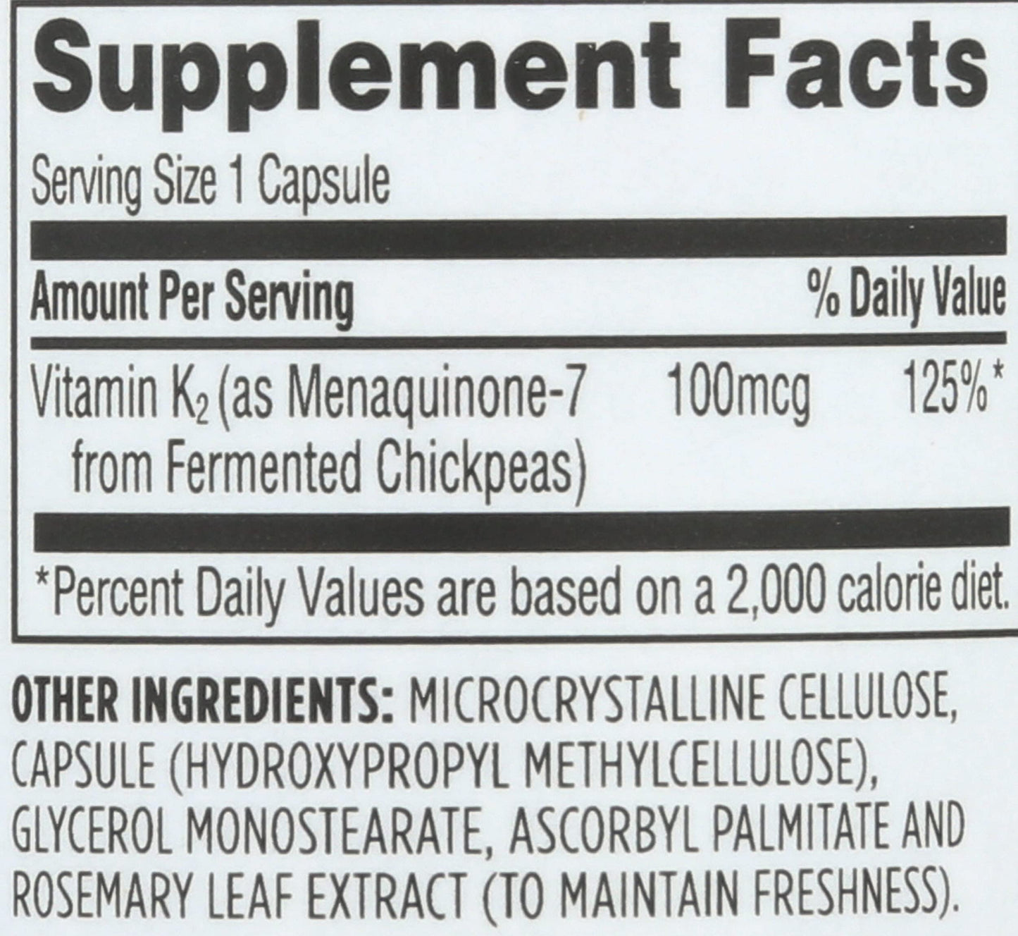Whole Foods Market Vitamin K2 Capsule, 90 Count