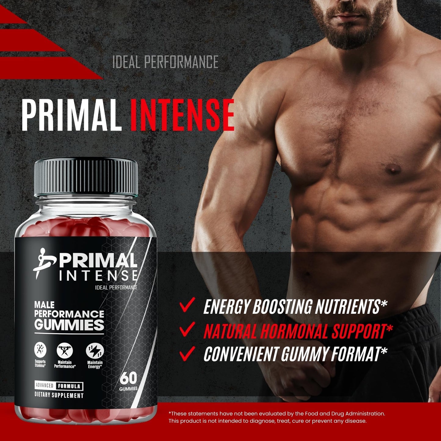 IDEAL PERFORMANCE Primal Intense Gummies 120 Count