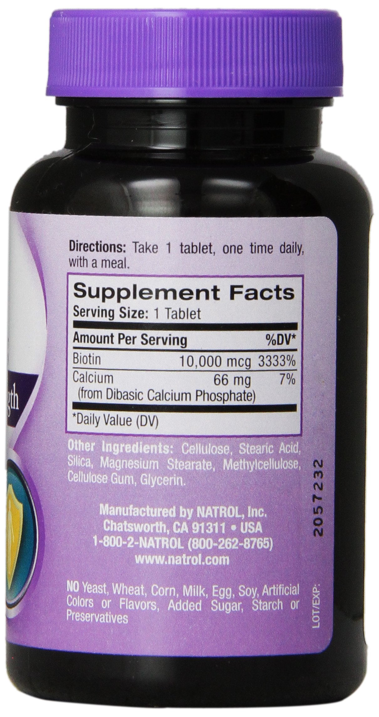 Natrol Biotin Maximum Strength Tablets, 10,000 mcg, 100 Count