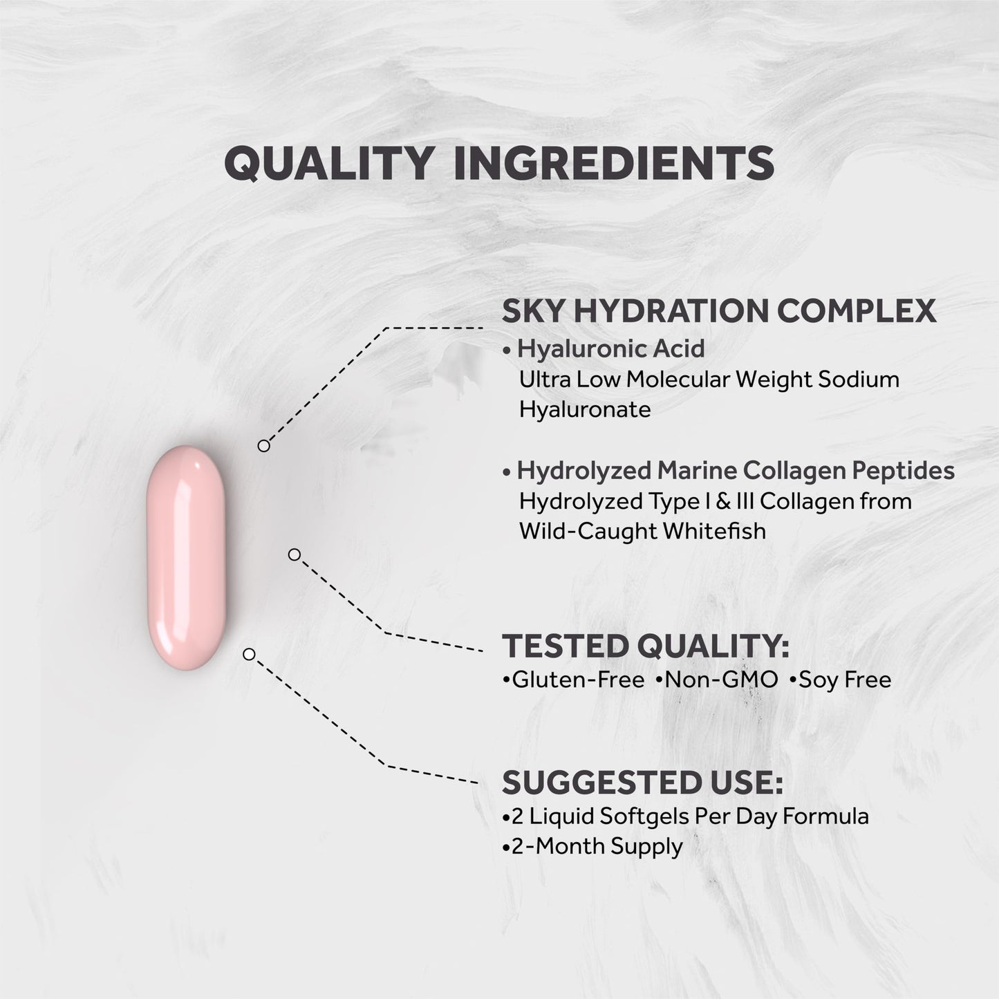 Naturalis Hyaluronic Acid 200mg Ultra Low Molecular Weight with Collagen, Biotin, Selenium & Vitamin E Softgels, 120 Count