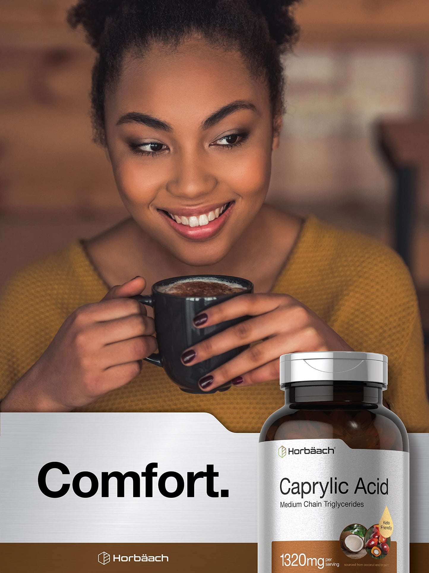 Horbäach Caprylic Acid Supplement 1320mg Softgel 150