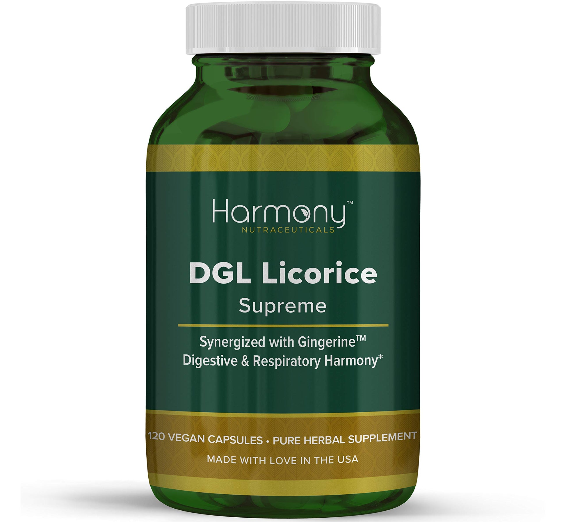 Harmony Nutraceuticals DGL Licorice Supreme Dr Gumman's Clinical Grade Highest Potency Maximum Bioavailability Capsules 120 Count