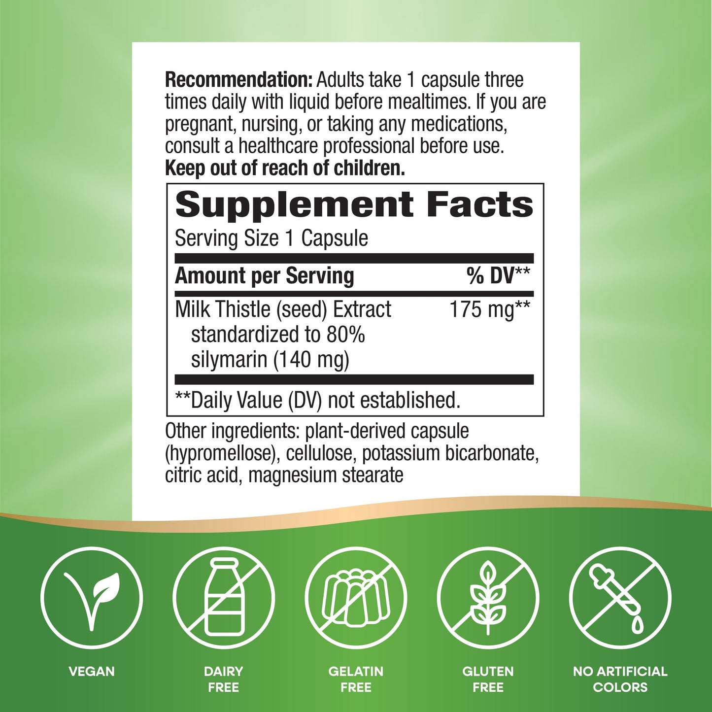 Nature's Way Thisilyn with Standardized Milk Thistle Extract Capsules, 100 Count