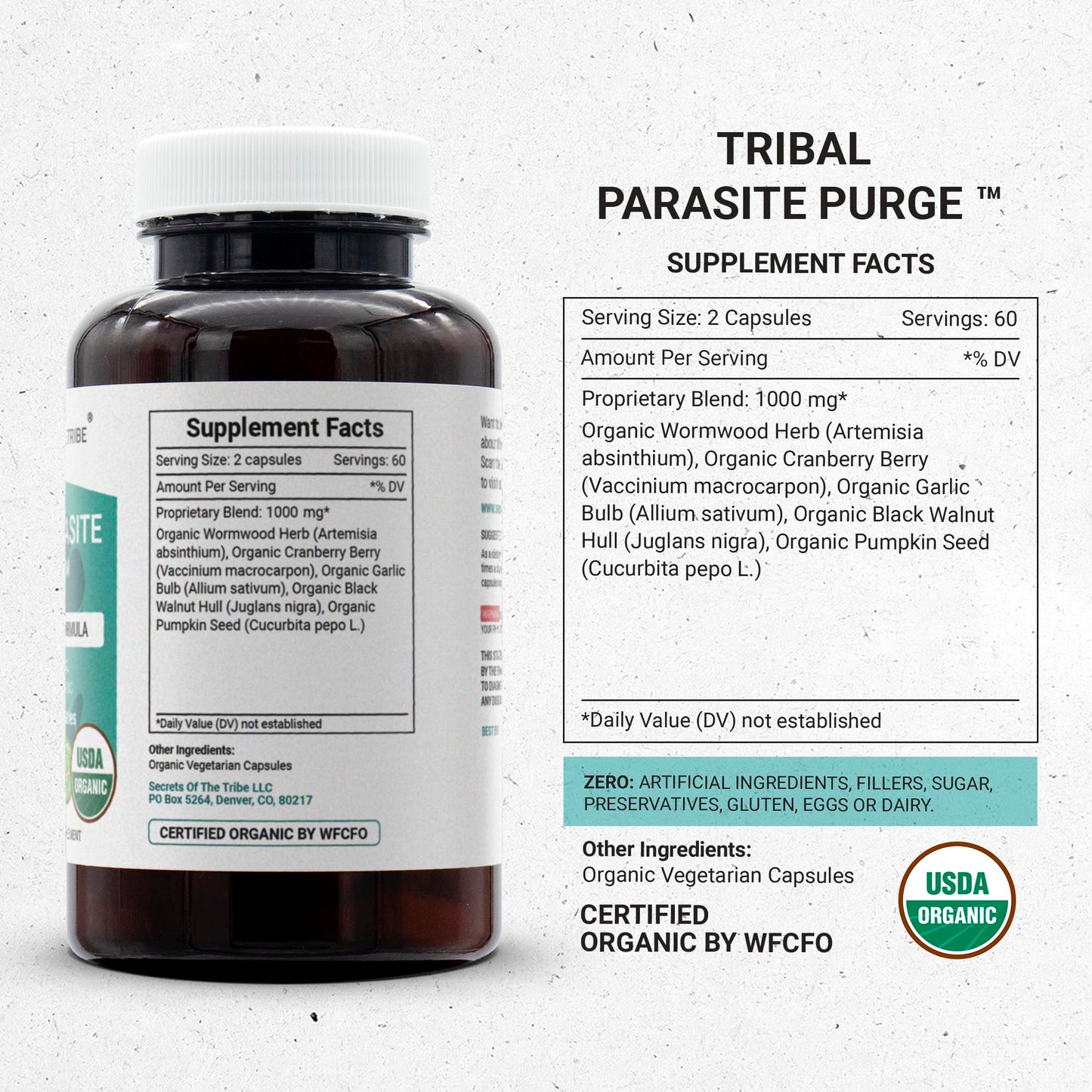 Secrets of the Tribe Tribal Parasite Purge Capsules 120 Count