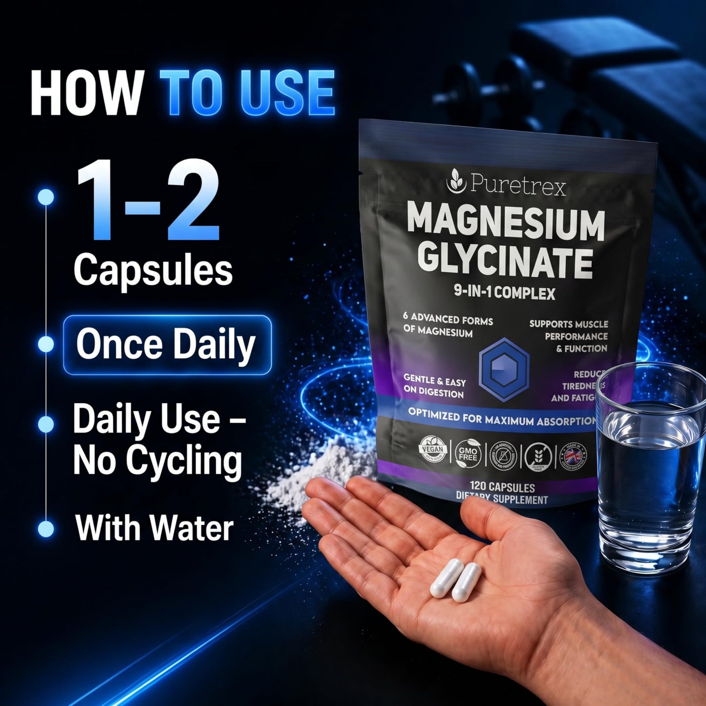 PURETREX Magnesium Glycinate Complex Capsule, 1 Capsule