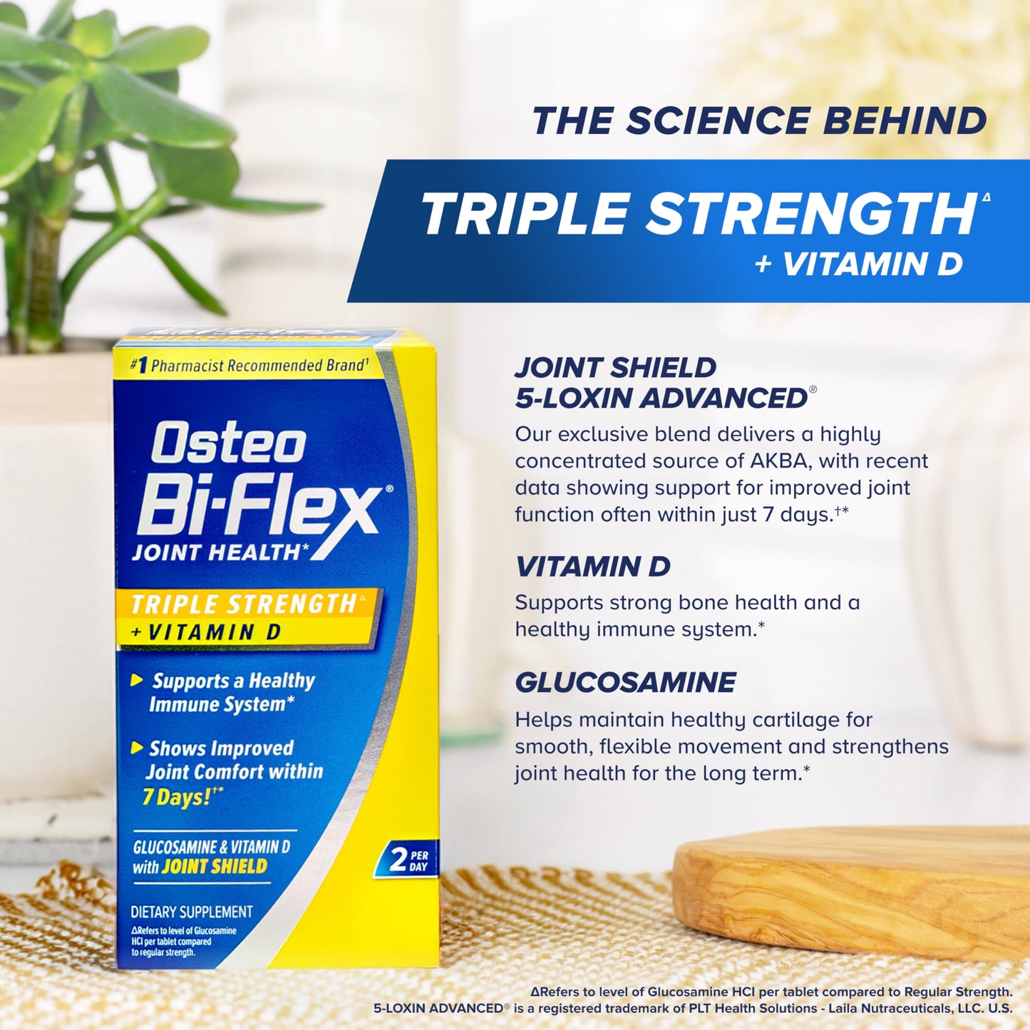 Osteo Bi-Flex Triple Strength Glucosamine Chondroitin Supplement with Vitamin D Caplets/Tablets, 80 Count