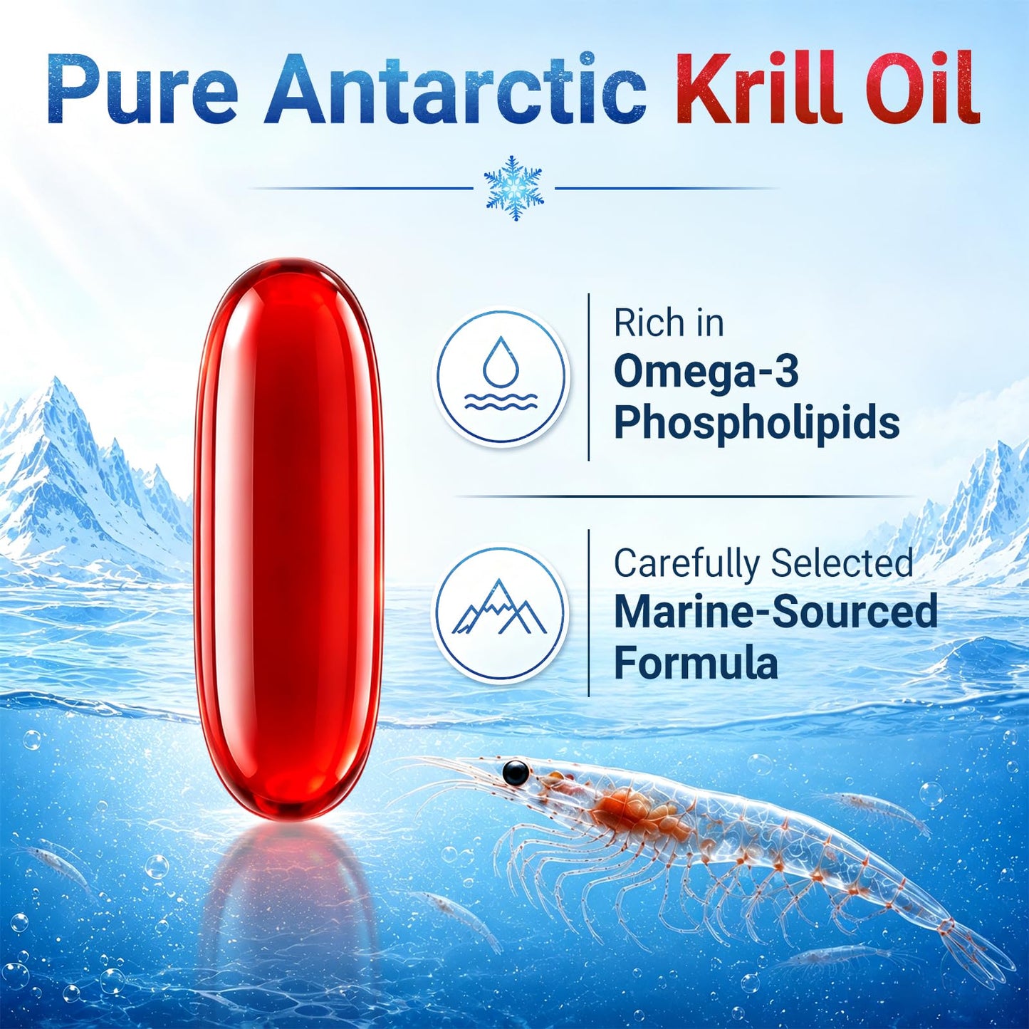 Navobary Antarctic Krill Oil 1000mg Softgel 120 Count