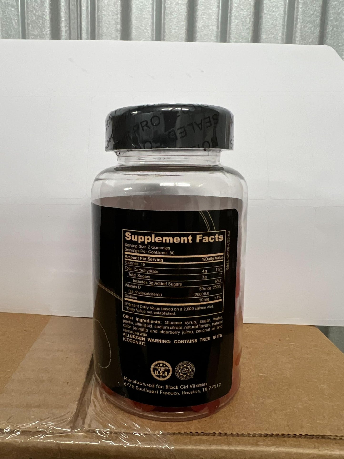 Black Girl Vitamins Vitamin D3 Gummies 120 Count