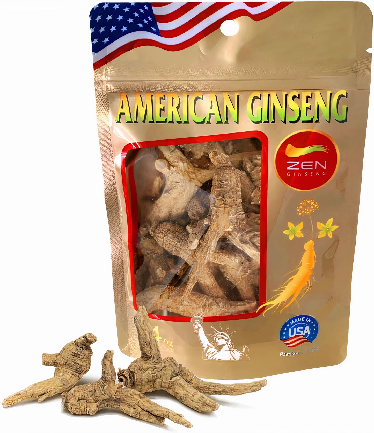Zen Ginseng American Wisconsin Ginseng Powder 4 oz
